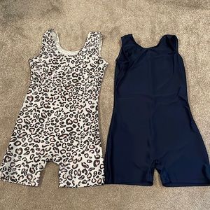Lot of two gymnastics unitards